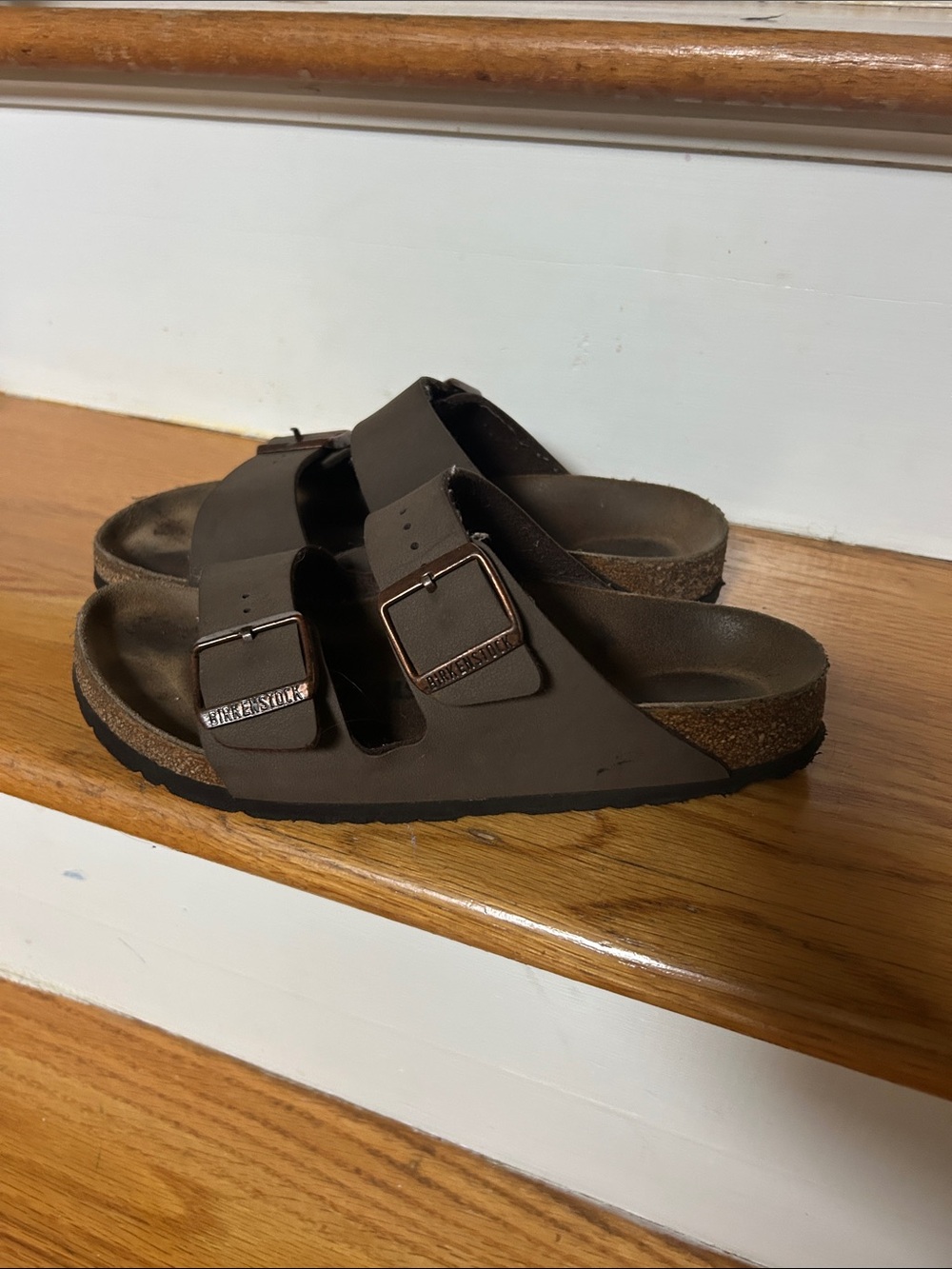 Birkenstock Kids Arizona Double Strap Sandals - Dark Brown